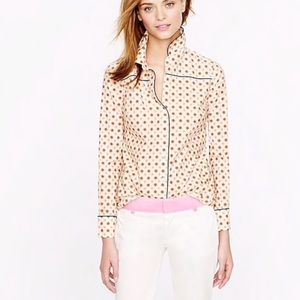 J Crew Piped Foulard Shirt Size 0